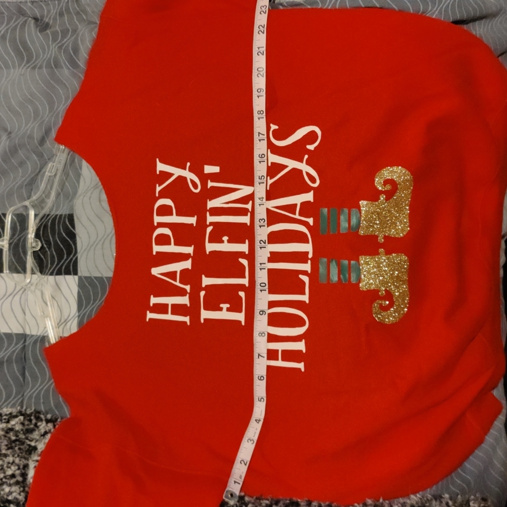 "Happy Elfin' Holidays" Sweatshirt - Picture 2 of 4